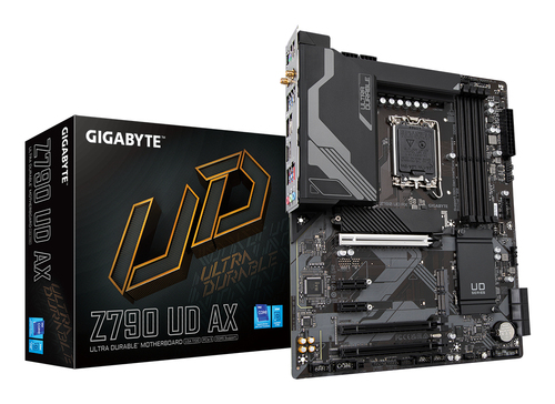 GIGABYTE Z790 UD AX, Intel, LGA 1700, Intel® Celeron®, Intel® Core™ i3, Intel® Core™ i5, Intel® Core™ i7, Intel® Core™ i9,..., LGA 1700, 192 GB, DDR5-SDRAM
